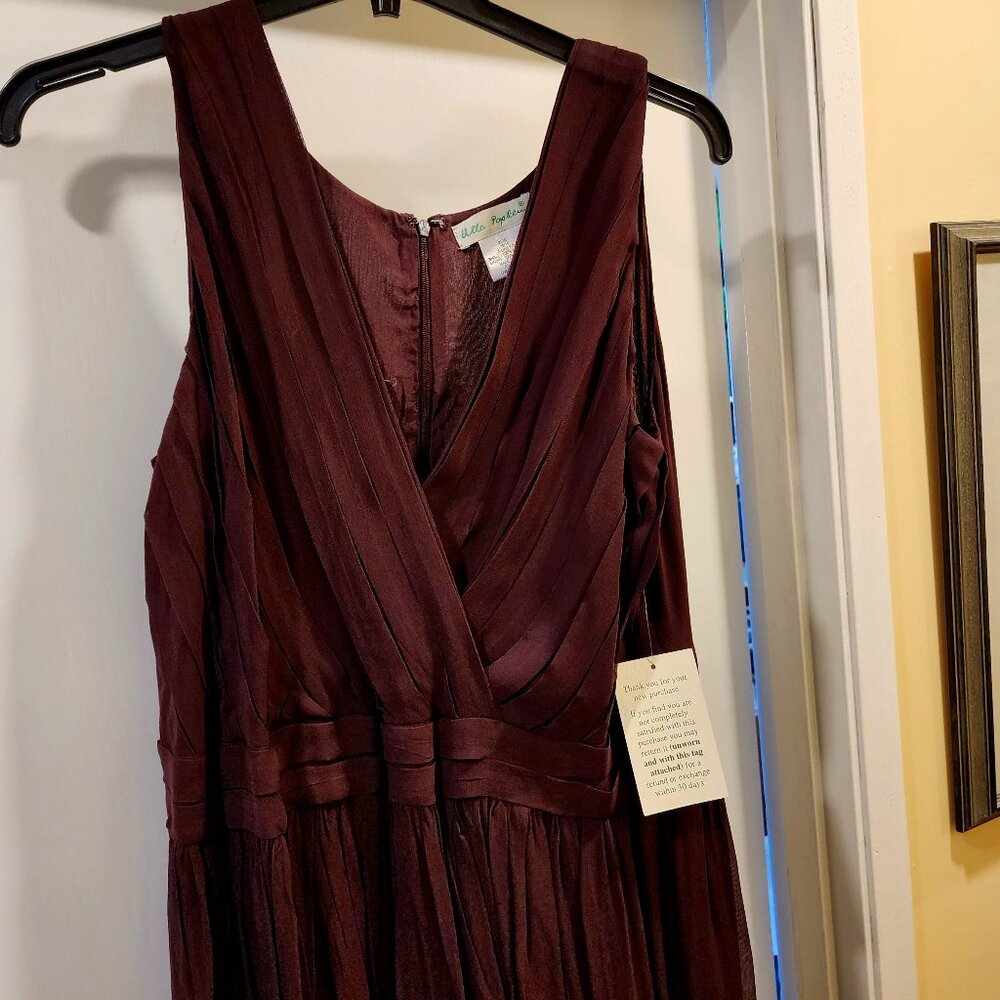 Ulla Popken A line  fit, long dress in chocolate brown size 16/18